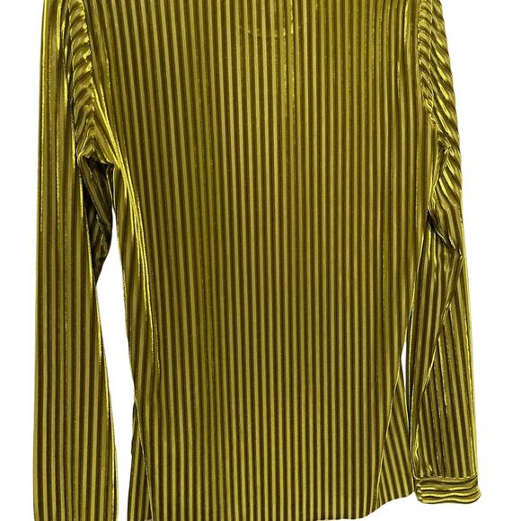 Y.A.S. Long Sleeve Velvet Green Top M - Picture 4 of 4